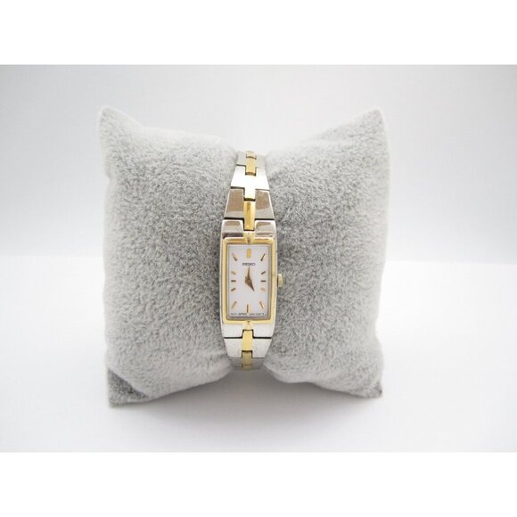 Women Seiko Quartz WR Analog 13mm Tank Watch (H889) "New Battery" 2E20-0AY0 - Picture 6 of 12